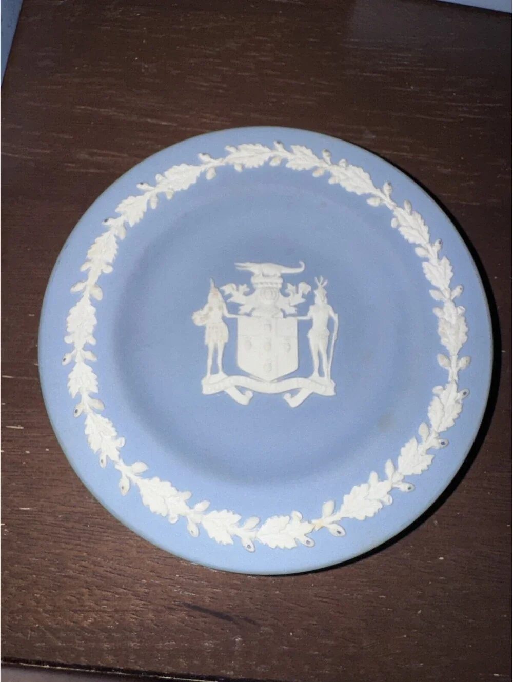 Vintage Wedgwood Blue Jasperware Round Trinket Ring Dishes 4⅜